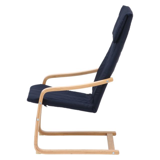 不二貿易 リラックスチェア スリム BK A1041E 【メーカー直送・代引不可・置配不可・配送地域限定】