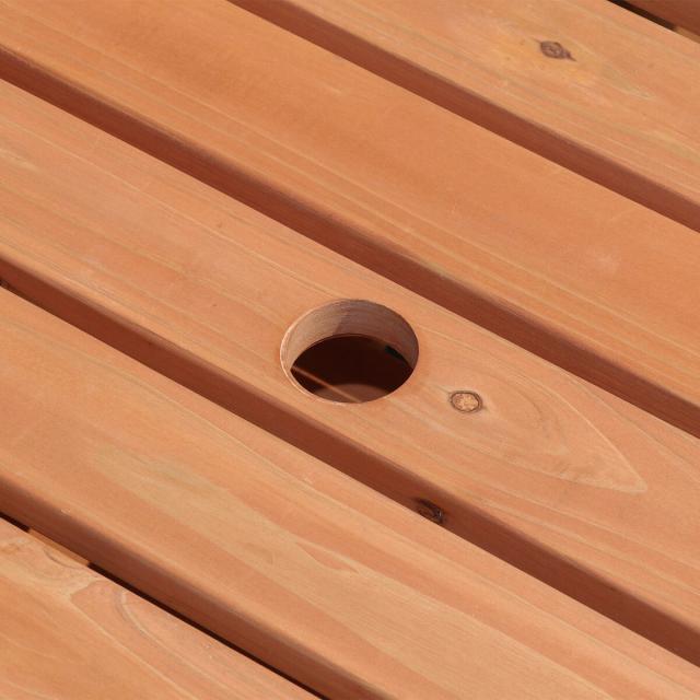 不二貿易 杉材BBQテーブル＆ベンチセット ミニ コンロスペース付 SD20-1033BR 【メーカー直送・代引不可・置配不可・配送地域限定】の通販は