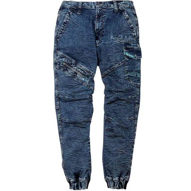 寅壱 デニムカーゴジョガーパンツ 紺 LLサイズ 8920-235