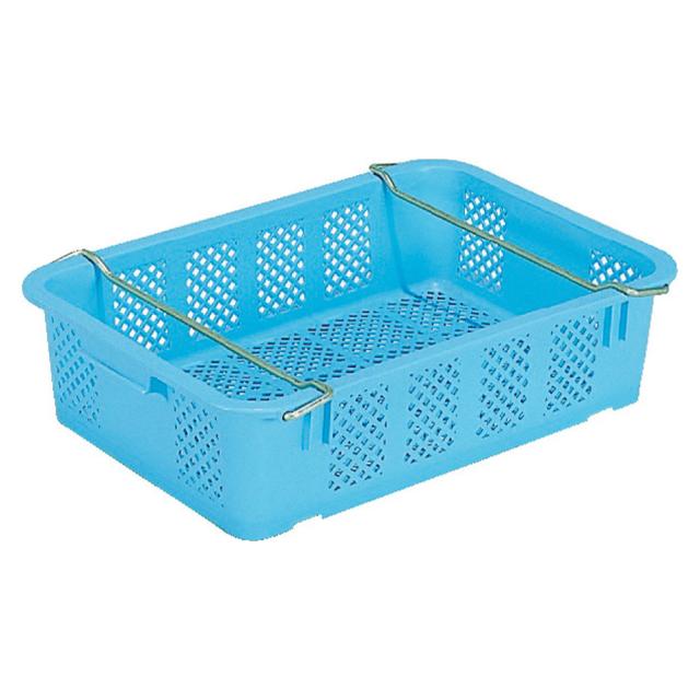 【法人限定】サンコー サンテナー A#40 PP ハンドル付 ライトブルー 104001-01 ×10個 セット販売 【メーカー直送・代引不可・置配不可】_1