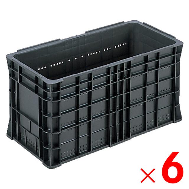 【法人限定】サンコー サンテナー B#60F-1 グレー 105403-00 ×6個 セット販売 【メーカー直送・代引不可・置配不可】の通販は