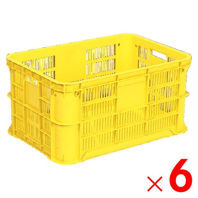 【法人限定】サンコー サンテナー B#80-4 イエロー 106921-00 ×6個 セット販売 【メーカー直送・代引不可・置配不可】の通販は 14,793円