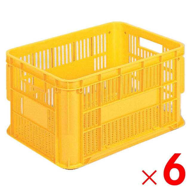 【法人限定】サンコー サンテナー B#80-3 イエロー 106901-00 ×6個 セット販売 【メーカー直送・代引不可・置配不可】の通販は