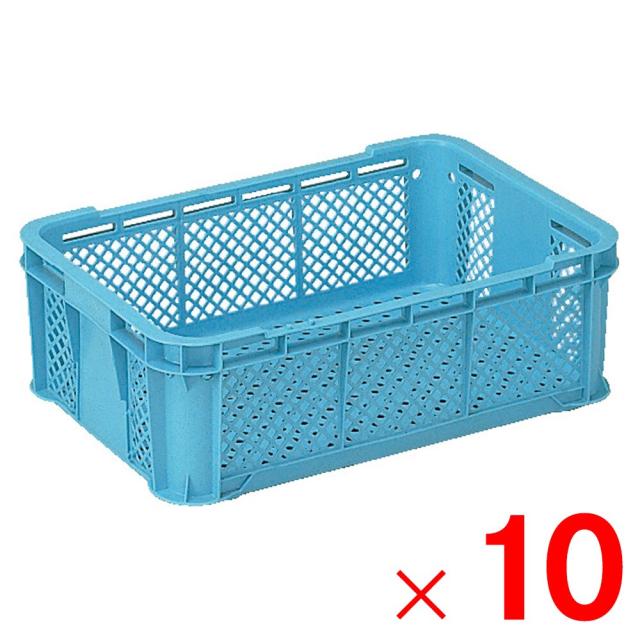 【法人限定】サンコー サンテナー B#41 PE  ライトブルー 104100-00 ×10個 セット販売 【メーカー直送・代引不可・置配不可】の通販は