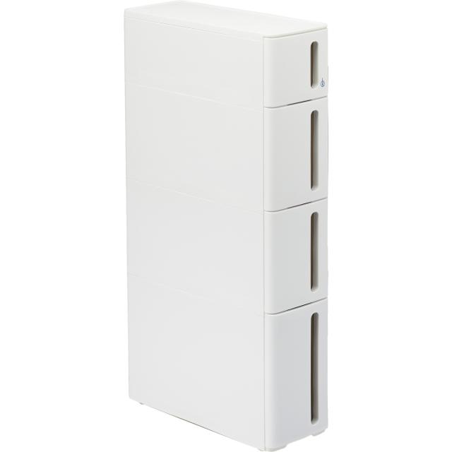 サンカ スリムストッカー ストランティ ドロアーA ホワイト DA-1210WH ×2個 セット販売_1