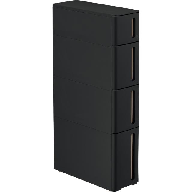 サンカ スリムストッカー ストランティ ドロアーA ブラック DA-1210BK ×2個 セット販売_1