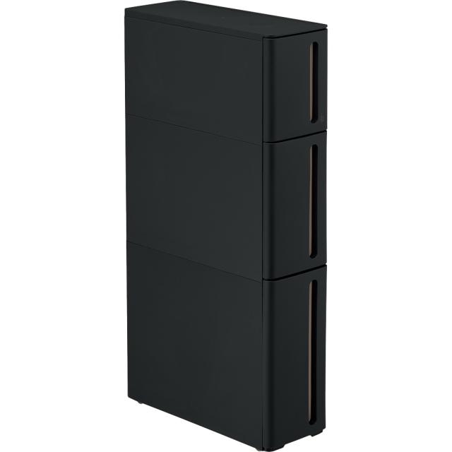 サンカ スリムストッカー ストランティ ドロアーB ブラック DB-0111BK ×2個 セット販売_1