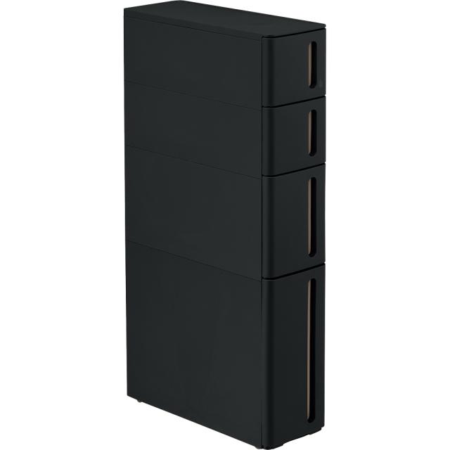 サンカ スリムストッカー ストランティ ドロアーC ブラック DC-2101BK ×2個 セット販売_1