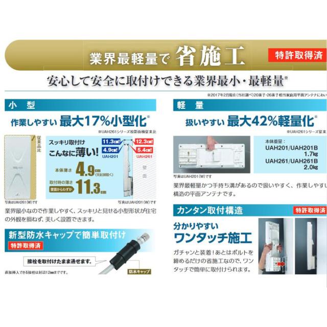 DXアンテナ UAH平面アンテナ 20素子相当 UAH201(C)