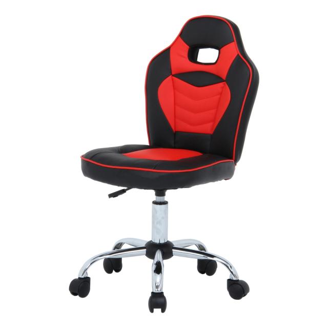 不二貿易 レーシングチェア キッズ用 レッド H-2781L 【メーカー直送・代引不可・置配不可・配送地域限定】