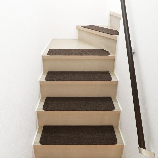 ラグタス 階段マット ワイド 22×70cm ダークブラウン DBR ×15枚 ケース販売_2