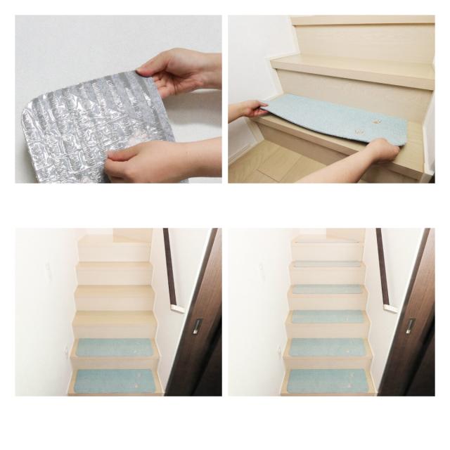ラグタス 階段マット ワイド 22×70cm ダークブラウン DBR ×15枚 ケース販売_3