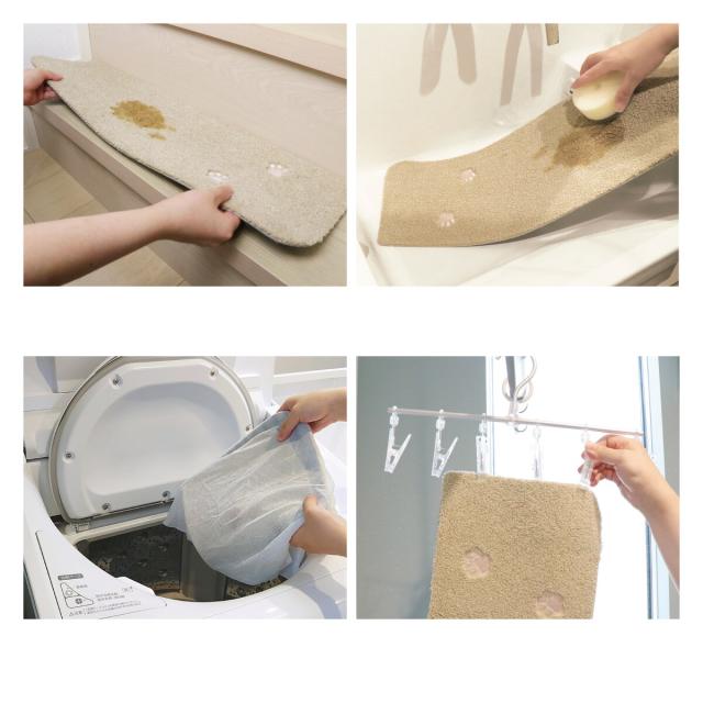 ラグタス 階段マット ワイド 22×70cm ダークブラウン DBR ×15枚 ケース販売_4