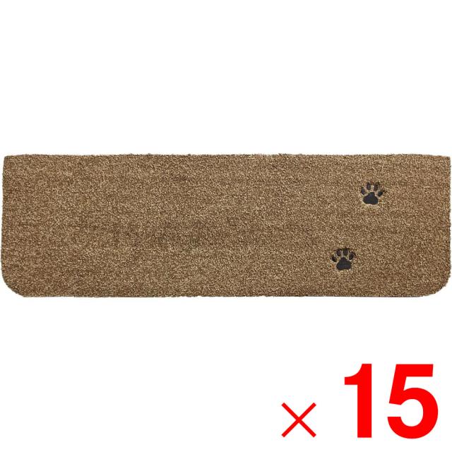 ラグタス 階段マット てくてく肉球 22×70cm ブラウン BR ×15枚 ケース販売の通販は 10,028円