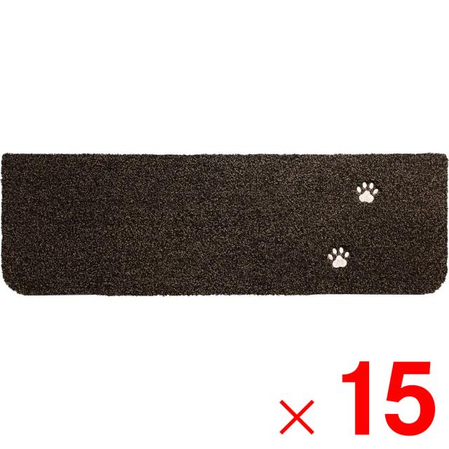 ラグタス 階段マット てくてく肉球 22×70cm ダークブラウン DBR ×15枚 ケース販売の通販は 12,857円