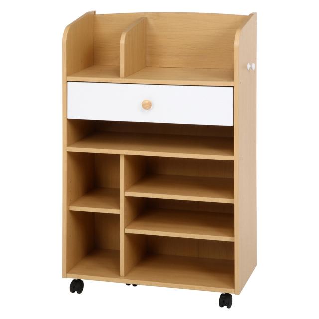 不二貿易 NORM リビングラック NA×WH FBC 384-1 【メーカー直送・代引不可・置配不可・配送地域限定】