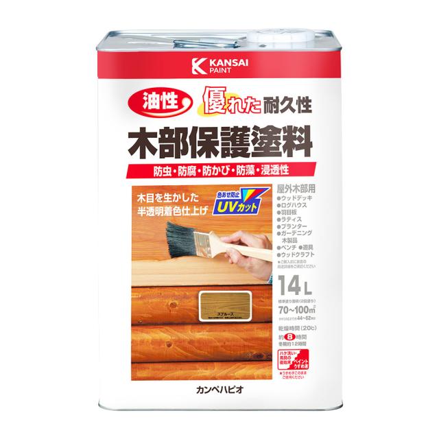カンペハピオ 油性木部保護塗料 14L スプルース
