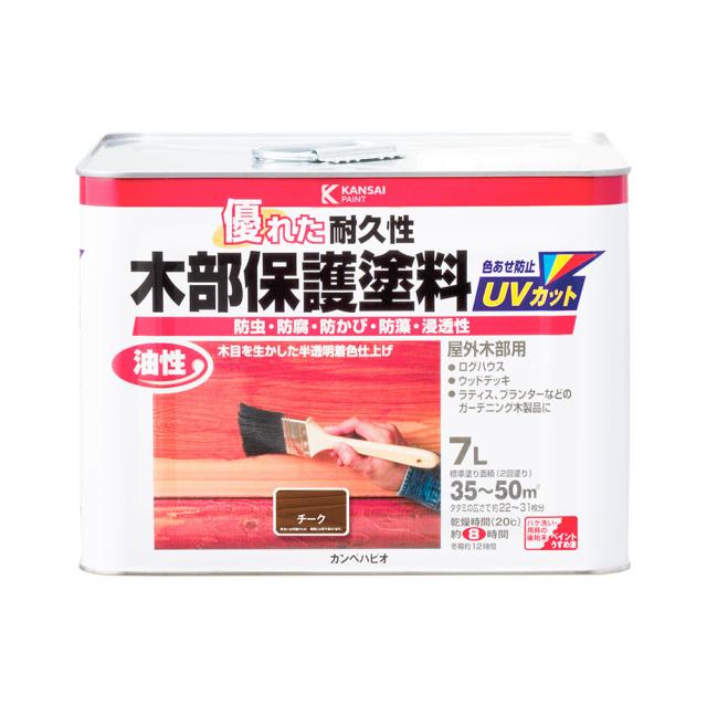 カンペハピオ 油性木部保護塗料 7L チーク
