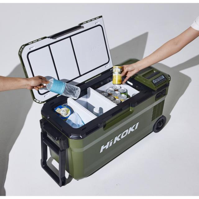 【蓄電池2個付き】ハイコーキ HiKOKI 18V コードレス冷温庫 36L フォレストグリーン UL18DE(WMGZ) 蓄電池・充電器セット＋蓄電池BSL36A18X付_1