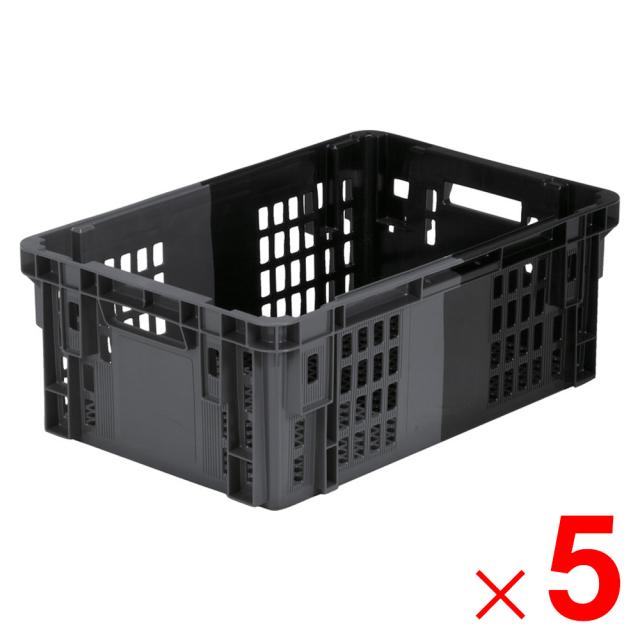 【法人限定】サンコー SNコンテナー C#36Y ブラック/グレー 103604-00 ×5個 セット販売 【メーカー直送・代引不可・置配不可】