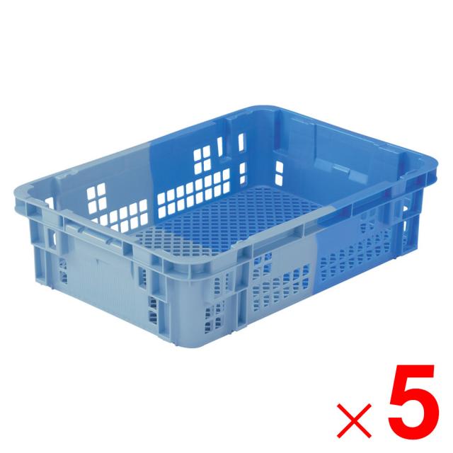 【法人限定】サンコー SNコンテナー C#35 ブルー/ライトブルー 103505-00 ×5個 セット販売 【メーカー直送・代引不可・置配不可】