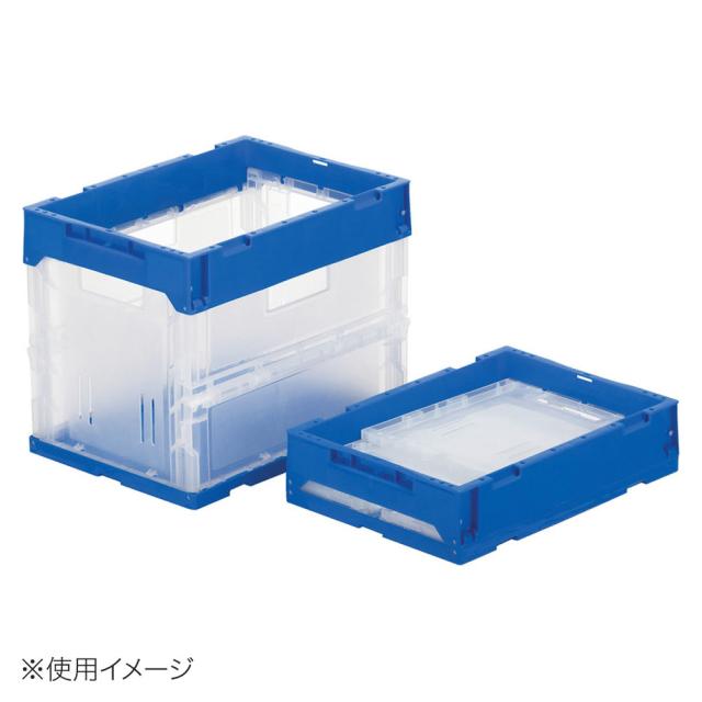 【法人限定】サンコー オリコン P38B-B 透明/ブルー 553860-00 ×5個 セット販売 【メーカー直送・代引不可・置配不可】_1