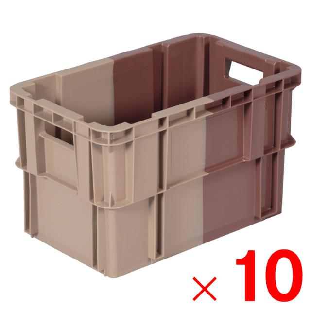 【法人限定】サンコー SNコンテナー B#24ZE ブラウン/ブラウン 202457-00 ×10個 セット販売 【メーカー直送・代引不可・置配不可】