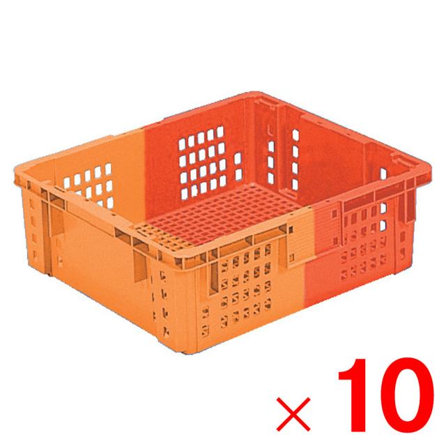 【法人限定】サンコー SNコンテナー C#24 オレンジ/オレンジ 102407-00 ×10個 セット販売 【メーカー直送・代引不可・置配不可】
