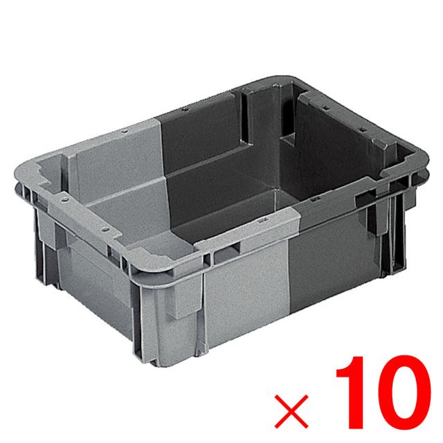 【法人限定】サンコー SNコンテナー B#9-3 グレー/ライトグレー 200854-00 ×10個 セット販売 【メーカー直送・代引不可・置配不可】