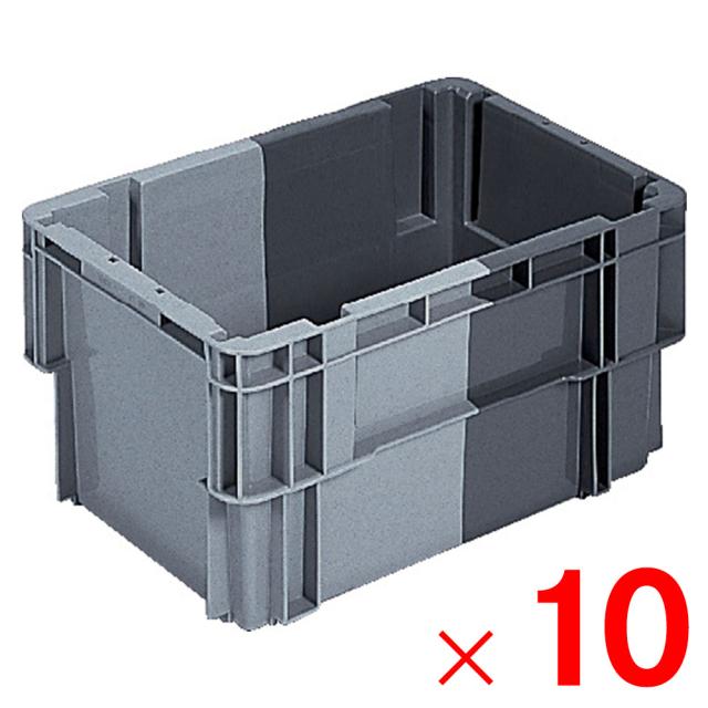 【法人限定】サンコー SNコンテナー B#25K ライトグレー/グレー 202406-00 ×10個 セット販売 【メーカー直送・代引不可・置配不可】