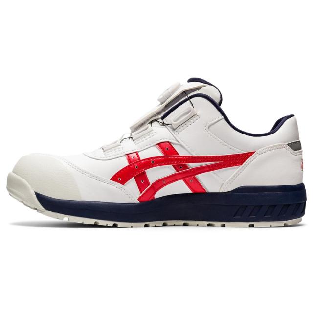 【在庫限り】アシックス 安全靴 ウィンジョブ CP306 BOA ホワイト×クラシックレッド 24.5cm 1273A029