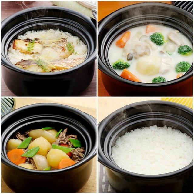 【在庫限り】銀峯 菊花 ごはん鍋 5合炊き 粉引 土鍋_1