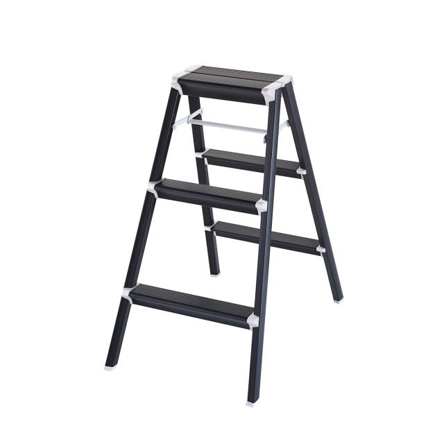 【法人限定】長谷川工業 踏台 高さ79cm ブラック SK2.0-08BK 【メーカー直送・代引不可・置配不可・配送地域限定】