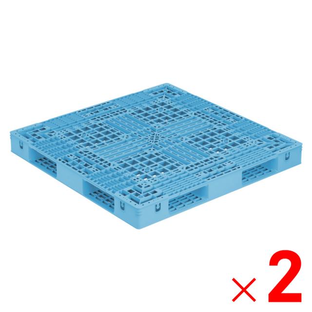 【法人限定】サンコー パレット D4-1515 ライトブルー 822503-00 ×2個 セット販売 【メーカー直送・代引不可・置配不可】の通販は台車・リヤカー