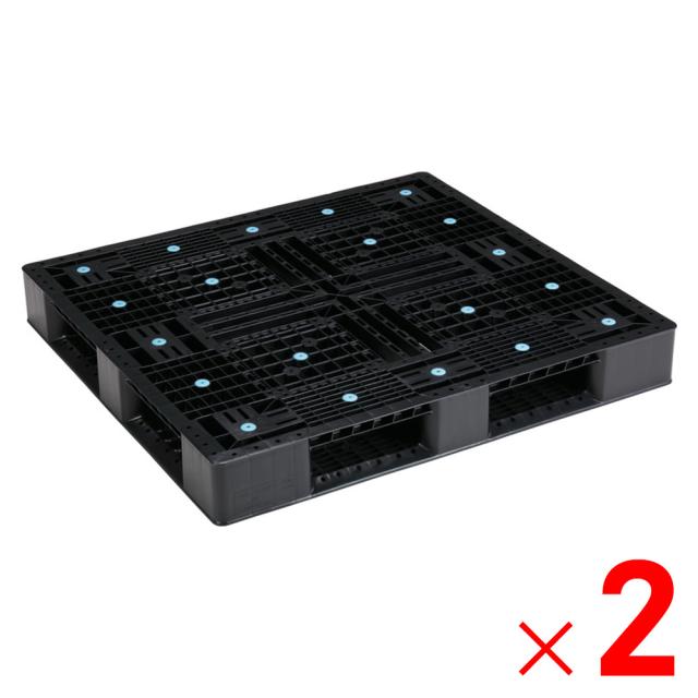 【法人限定】サンコー パレット D4-1112-2 再生ブラック 813008-00 ×2個 セット販売 【メーカー直送・代引不可・置配不可】 39,636円