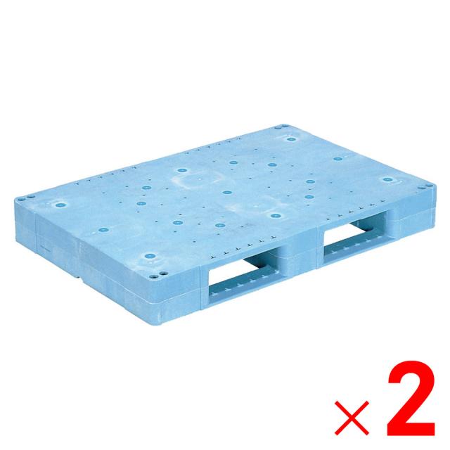 【法人限定】サンコー パレット D2-812F ライトブルー 808805-01 ×2個 セット販売 【メーカー直送・代引不可・置配不可】