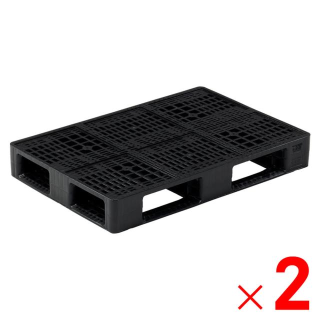 【法人限定】サンコー パレット D4-068100H 再生ブラック 806802-02 ×2個 セット販売 【メーカー直送・代引不可・置配不可】