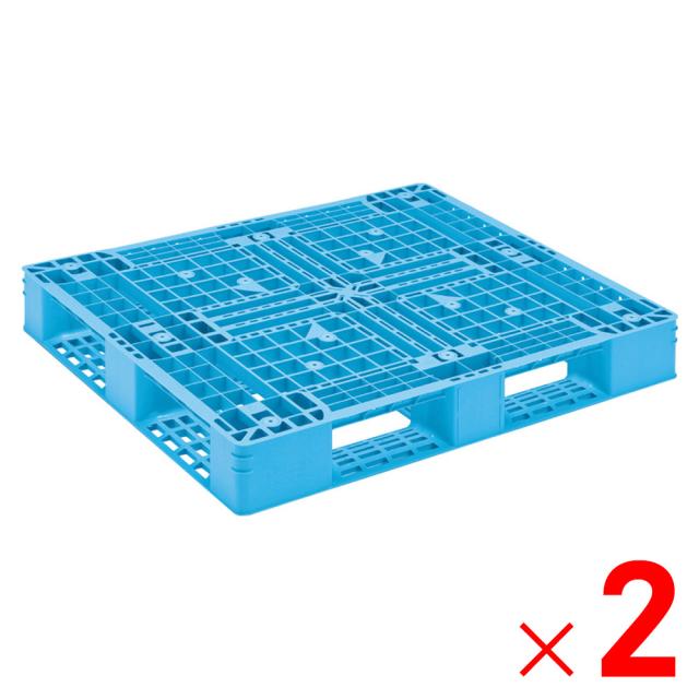 【法人限定】サンコー パレット D4-1012-5 ライトブルー 812045-00 ×2個 セット販売 【メーカー直送・代引不可・置配不可】