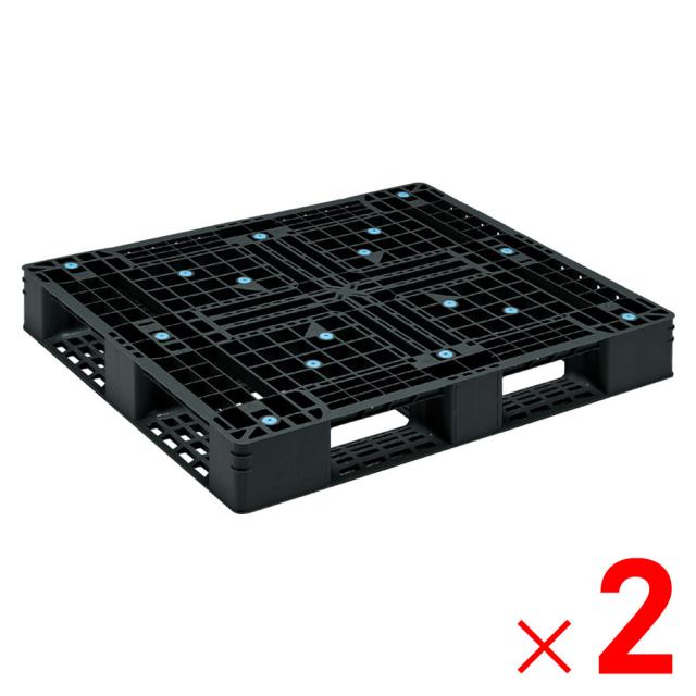 【法人限定】サンコー パレット D4-1012-5 再生ブラック 812045-00 ×2個 セット販売 【メーカー直送・代引不可・置配不可】
