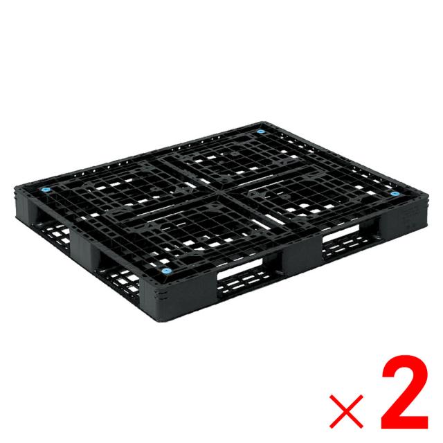 【法人限定】サンコー パレット D4-1012-6 再生ブラック 812508-00 ×2個 セット販売 【メーカー直送・代引不可・置配不可】