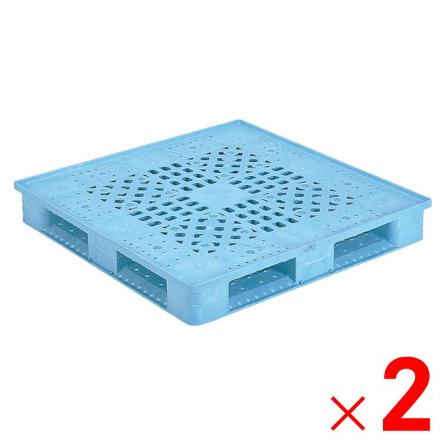 【法人限定】サンコー パレット D4-1111FN ライトブルー 812108-01 ×2個 セット販売 【メーカー直送・代引不可・置配不可】の通販は台車・リヤカー