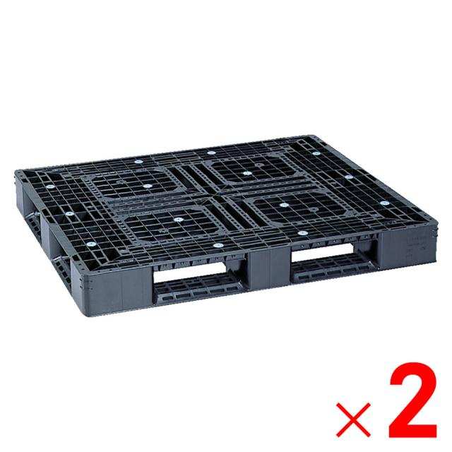 【法人限定】サンコー パレット D4-1113-3 再生ブラック 814306-00 ×2個 セット販売 【メーカー直送・代引不可・置配不可】