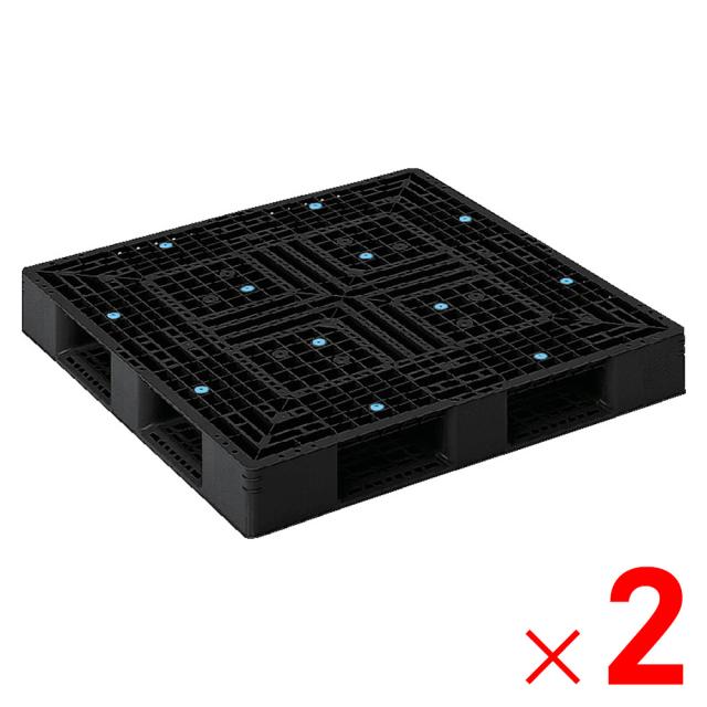 【法人限定】サンコー パレット D4-1212-2 再生ブラック 814436-00 ×2個 セット販売 【メーカー直送・代引不可・置配不可】