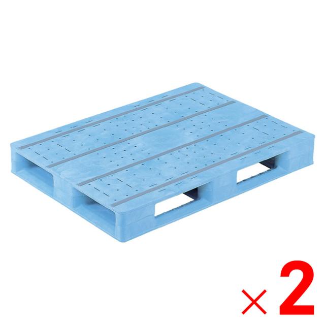 【法人限定】サンコー パレット D4-811F ライトブルー 808853-01 ×2個 セット販売 【メーカー直送・代引不可・置配不可】