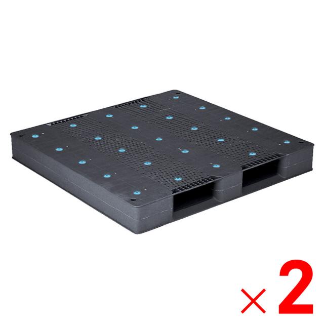 【法人限定】サンコー パレット D-1212-2 グレー 814485-01 ×2個 セット販売 【メーカー直送・代引不可・置配不可】