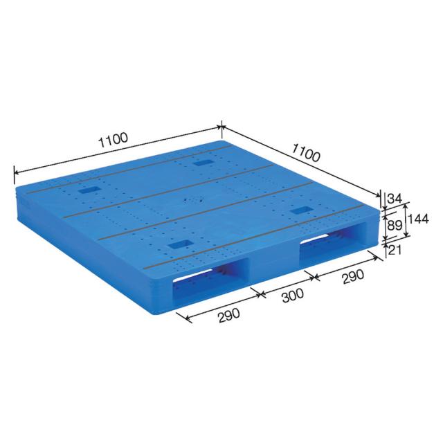 【法人限定】サンコー パレット LX-1111D2-4 ブルー 840104-01 ×2個 セット販売 【メーカー直送・代引不可・置配不可】の通販は