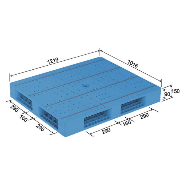 【法人限定】サンコー パレット LX-102122R4 ブルー 840145-01 ×2個 セット販売 【メーカー直送・代引不可・置配不可】_2