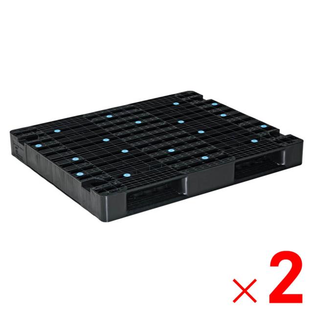 【法人限定】サンコー パレット R2-1012-2 再生ブラック 812206-00 ×2個 セット販売 【メーカー直送・代引不可・置配不可】