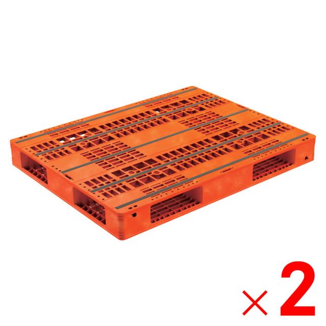 【法人限定】サンコー パレット R4-1114F オレンジ 813209-01 ×2個 セット販売 【メーカー直送・代引不可・置配不可】