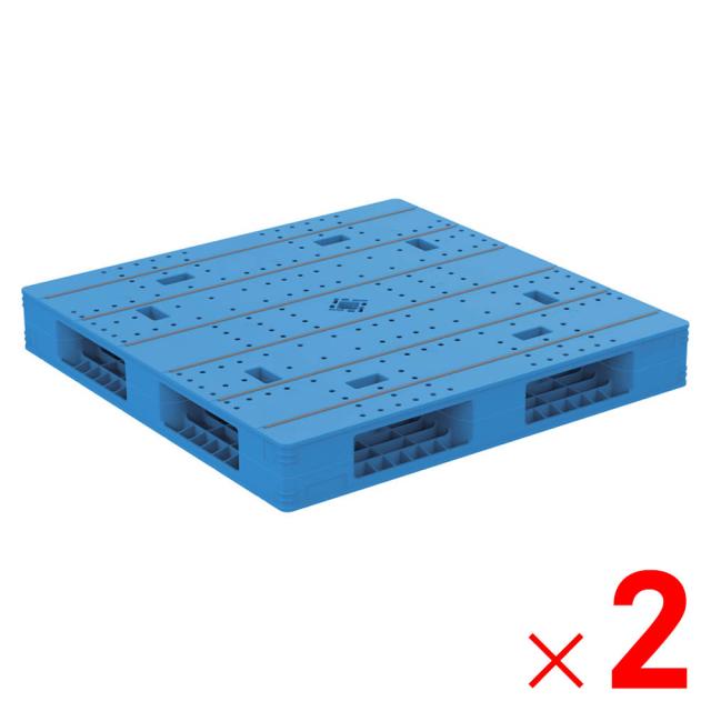 【法人限定】サンコー パレット LX-1111R4-7 ブルー 840152-01 ×2個 セット販売 【メーカー直送・代引不可・置配不可】